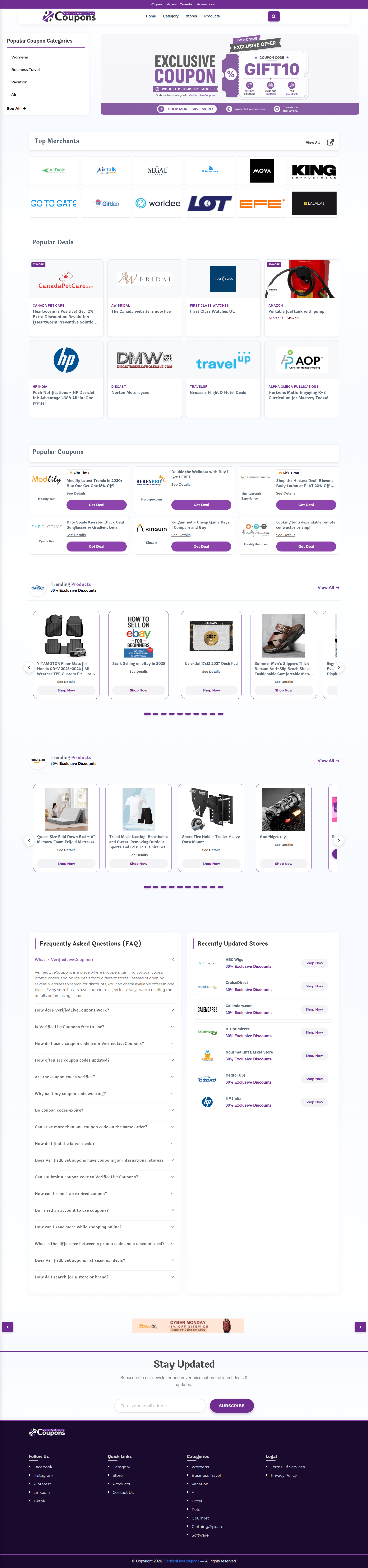 Verified Live Coupons